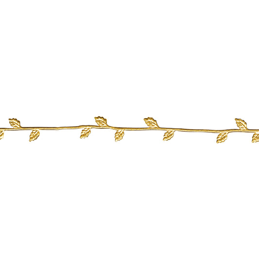 Wachs Borte Blätterranke Gold