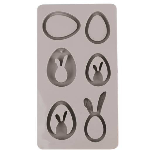 Gießform Eier + Hasen Anhänger