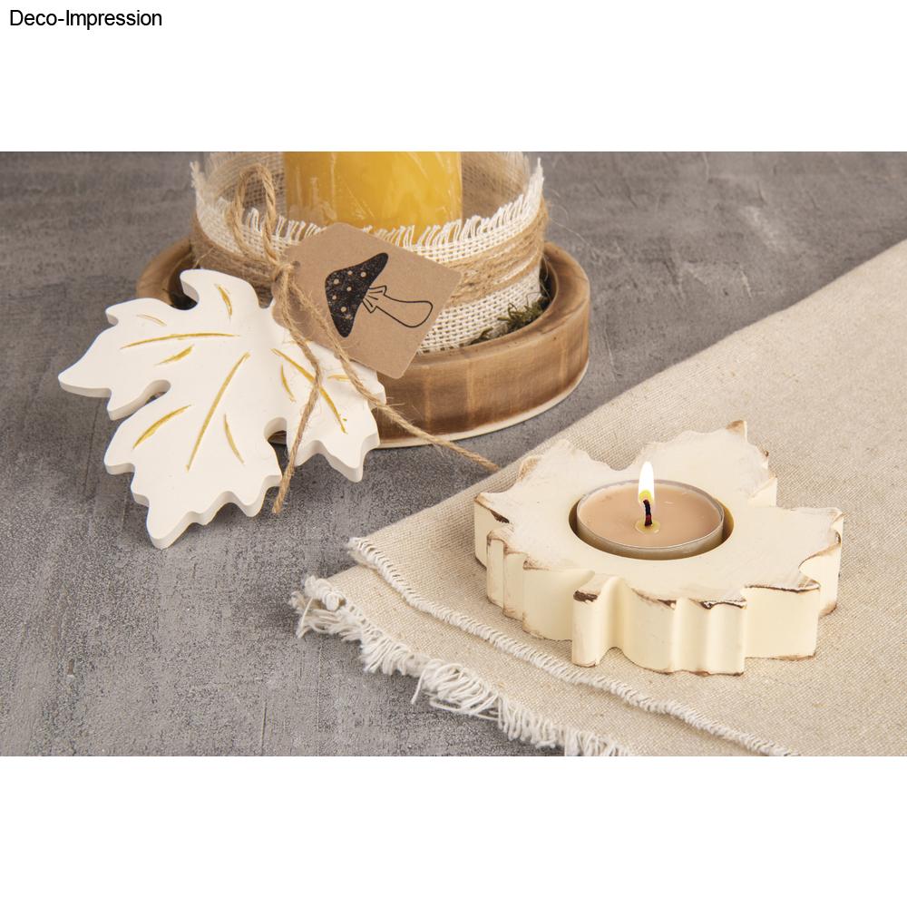 Silikon-Gießform Ahornblätter – 2er-Set mit Teelichthalter für Resin & Gießmasse