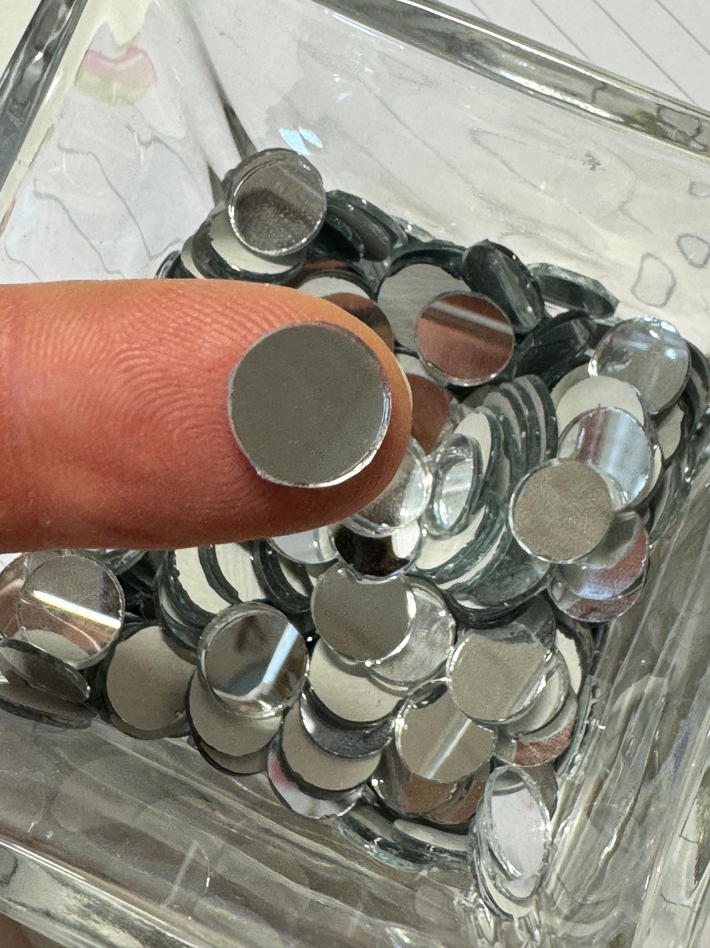 Spiegel-Mosaik rund 5 Stk.