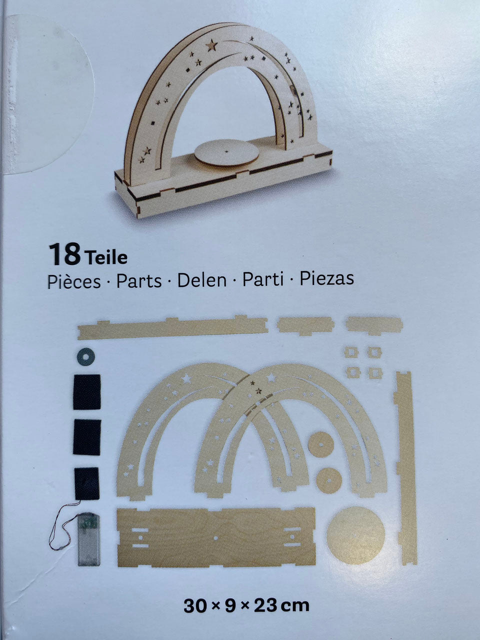 Holzbogen 3D  Nachthimmel mit Drehteller