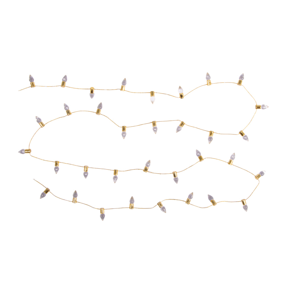 Edle Mini-Lichterkette in Gold – Stilvolle Deko für die Wichteltür (ohne Beleuchtung)