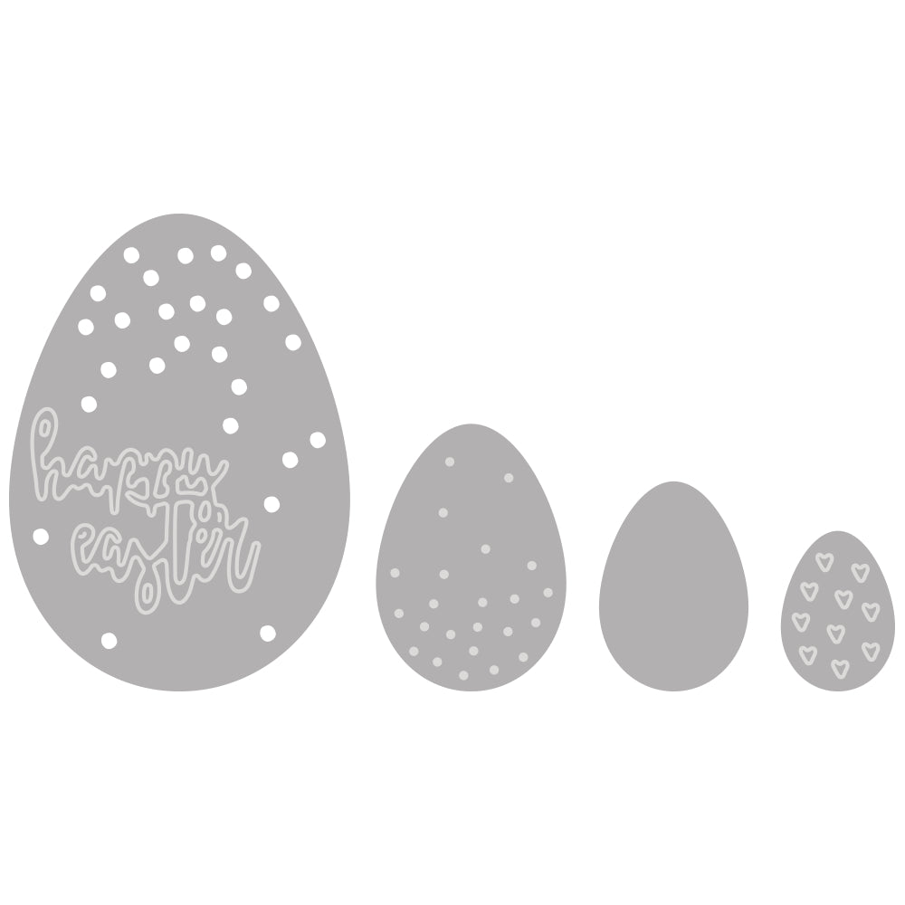 Stanzschablone 3 Eier