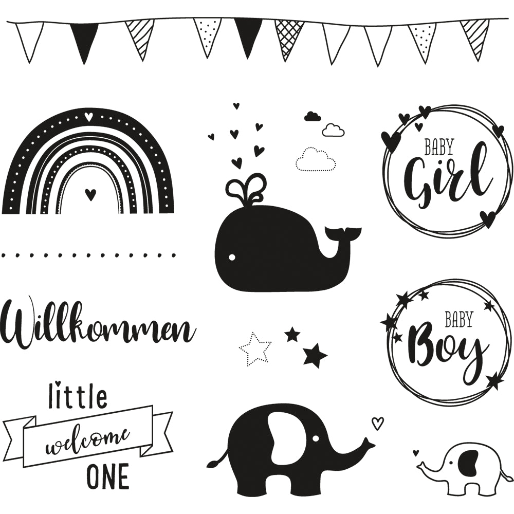 Clear Stamps Willkommen Baby