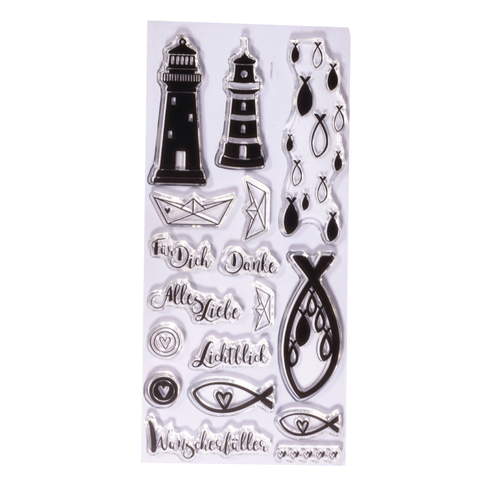 Clear Stamps - Fische, Leuchtturm&Co.