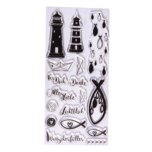 Clear Stamps - Fische, Leuchtturm&Co.