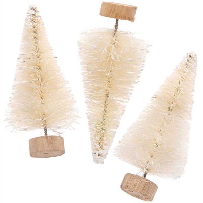 Tannen Miniatur natur mit Schnee 7 cm