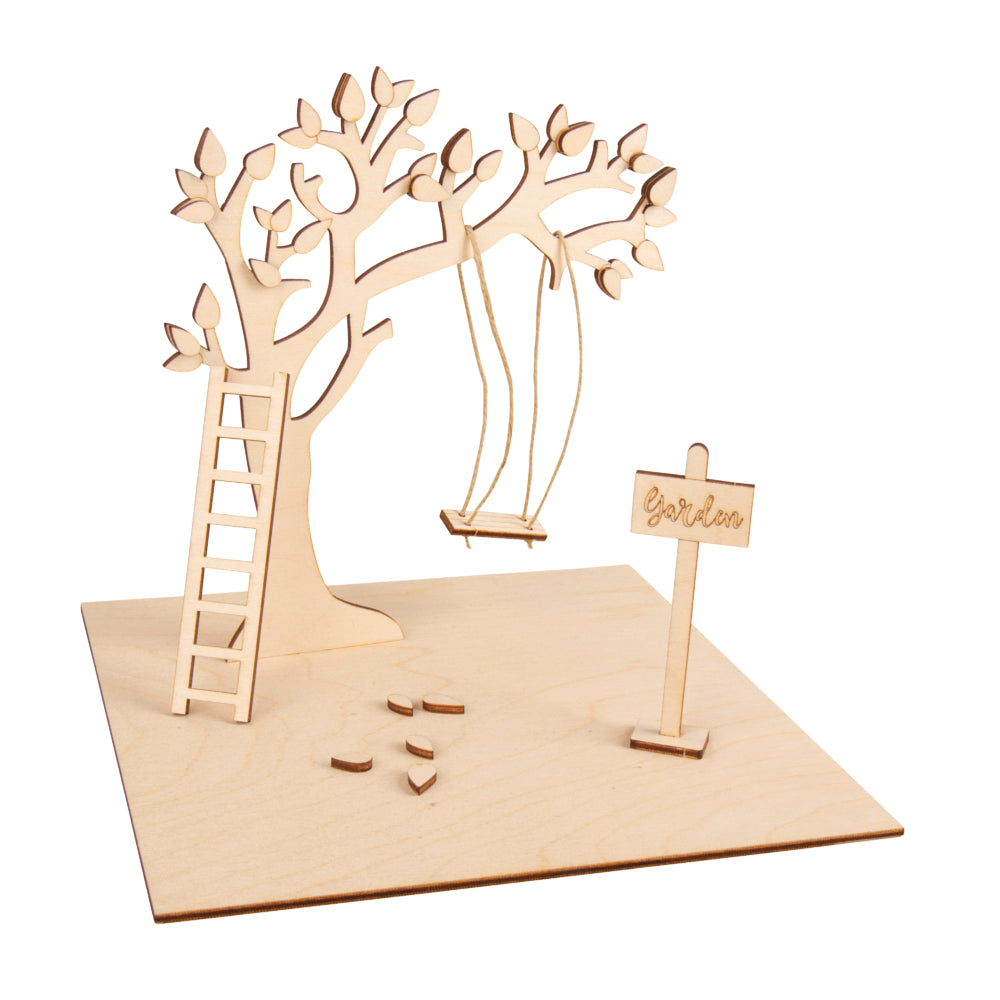 Garten-Kulisse aus Holz für Geldgeschenke