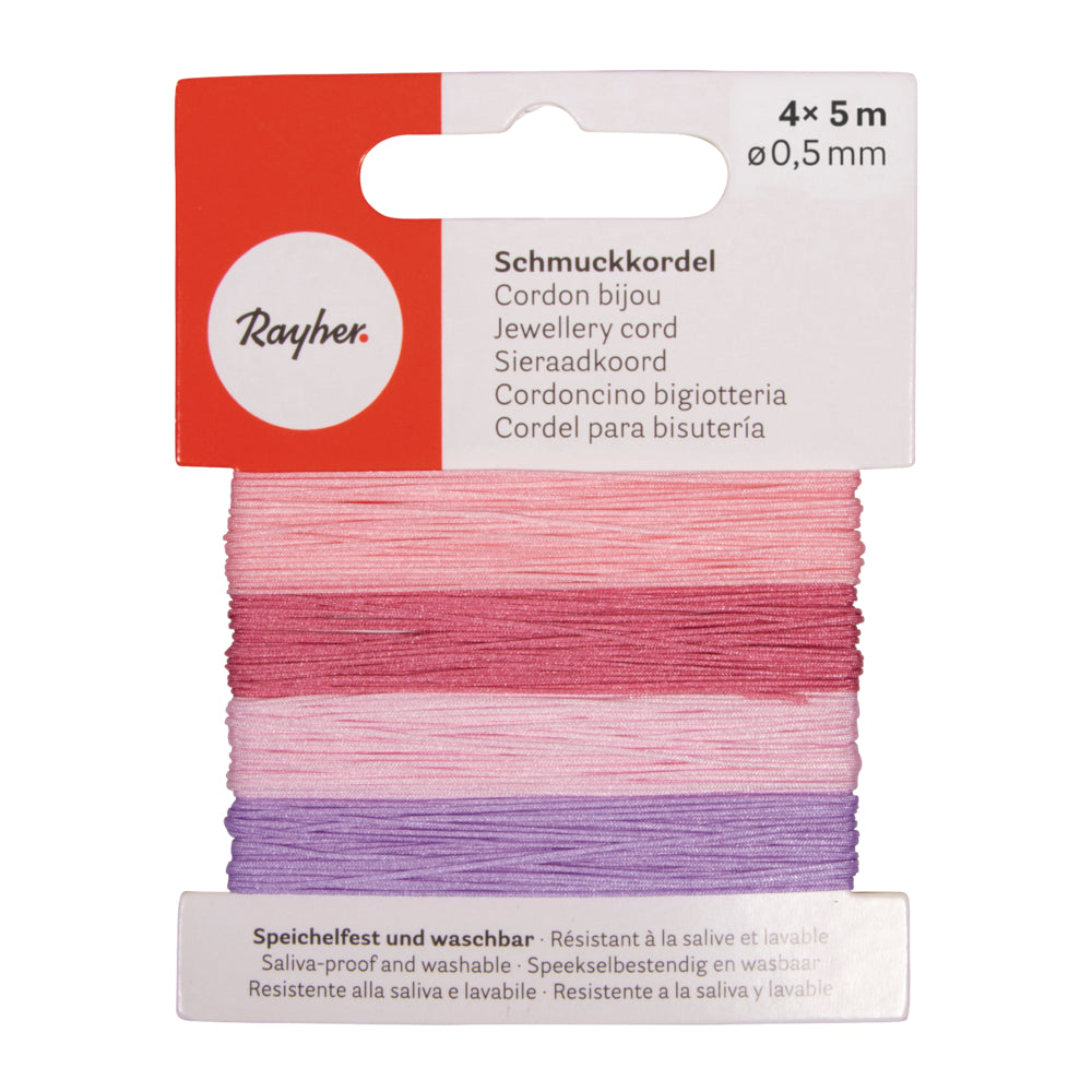 Schmuckkordel 0,5mm rosè-Mix