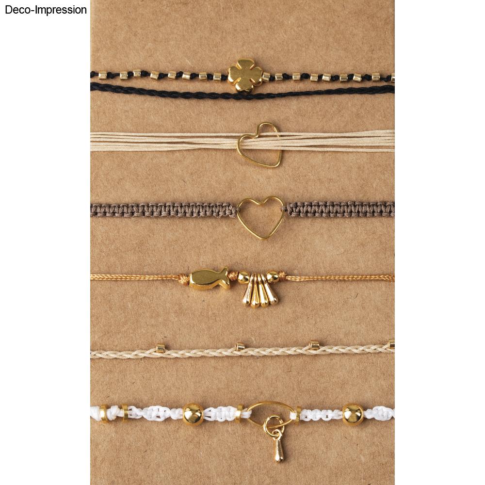 Schmuckkordel 0,5mm natur-Mix