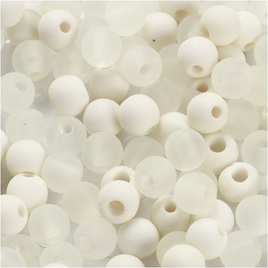 Perlen matt  6 mm
