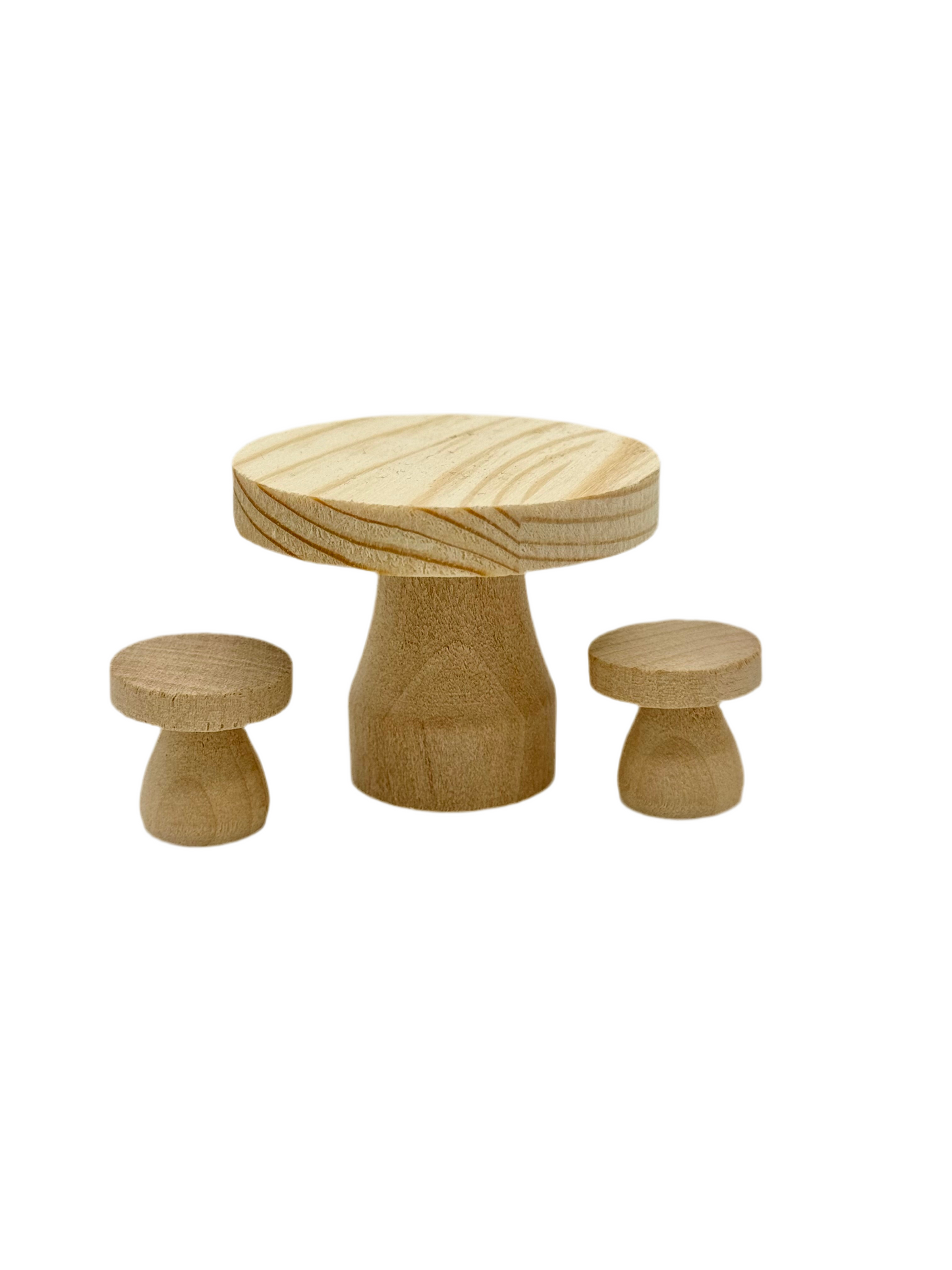 Pilz-Sitzgruppe Set 3er