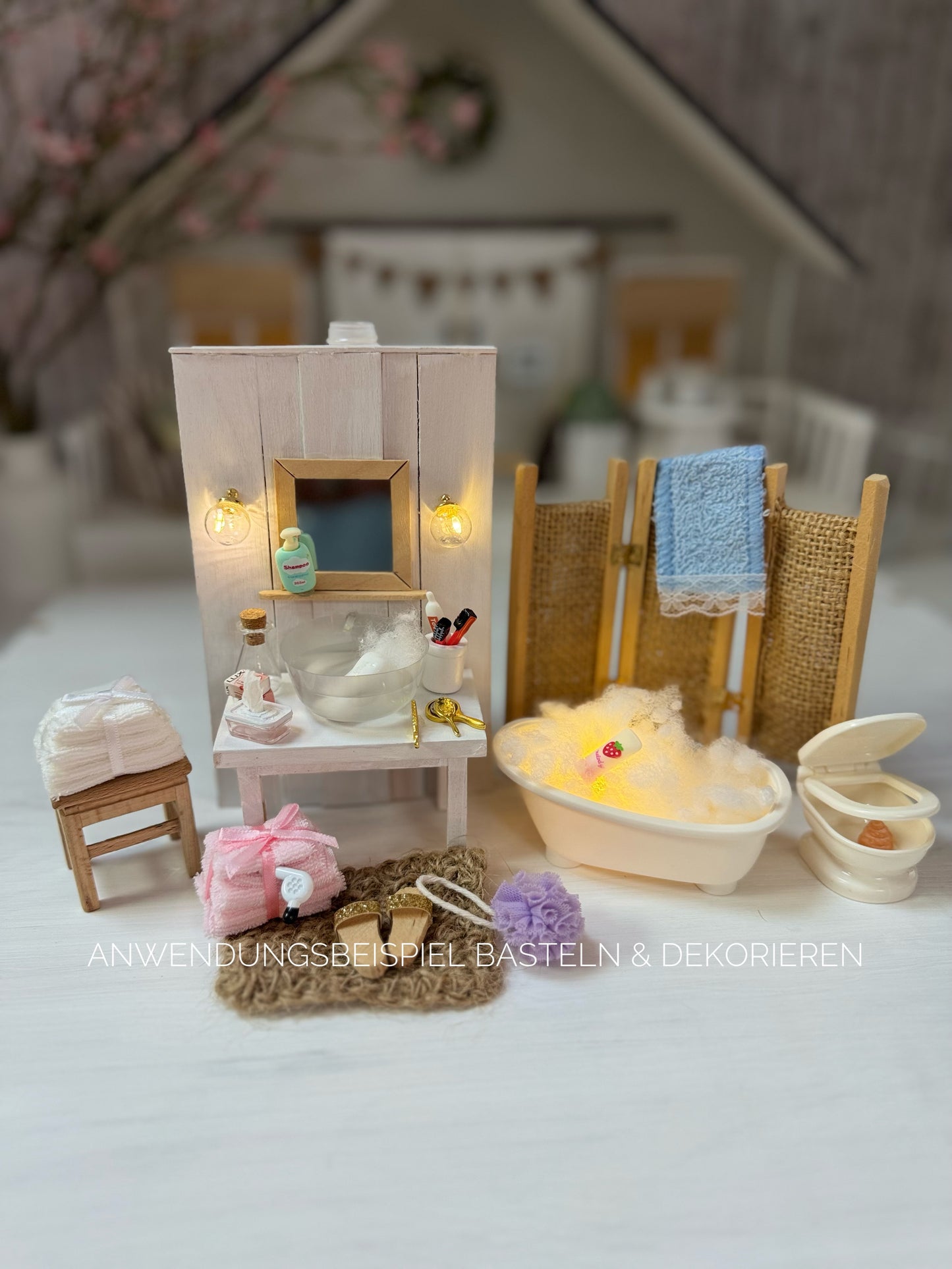 Miniatur Badewanne für Puppenhaus Badezimmer
