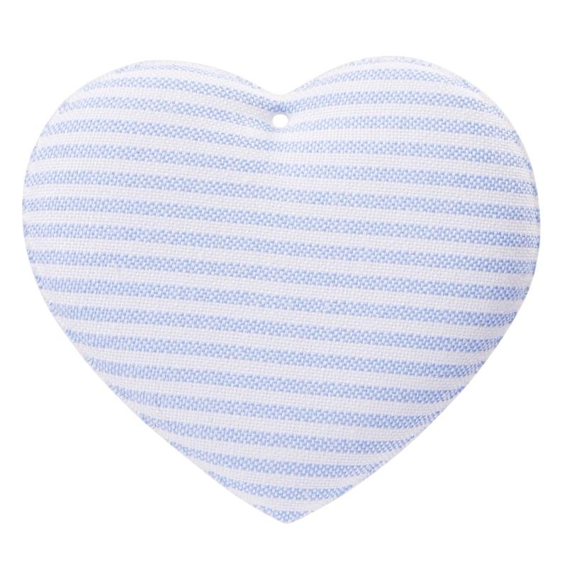 Stoffherz zum Aufhängen – Rosa-Weiß & Hellblau-Weiß gestreift | Deko für Baby, Mobile & Geschenke (Kopie)