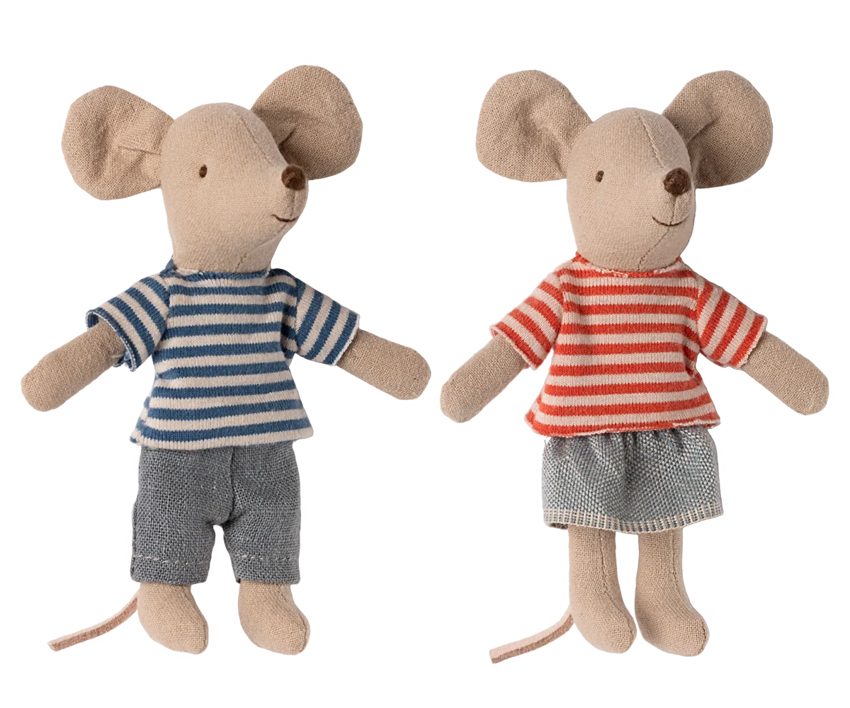 Maileg LouiMax und Stella - kleine Geschwistermäuse im Haus
