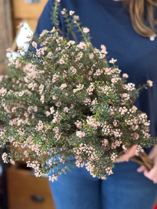 Künstlicher Zweig mit rosa Beeren - Kunstblume