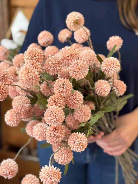 Künstlicher Chryanthemenzweig Altrosa - Kunstblume