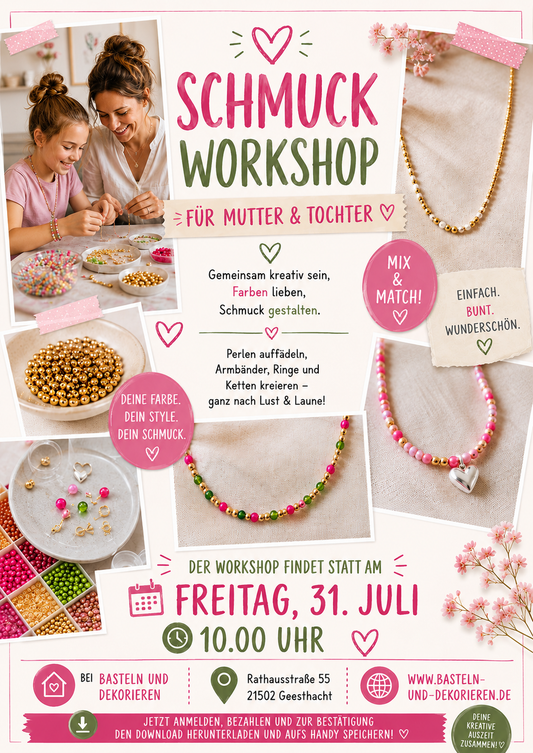 Schmuckworkshop für Mutter & Tochter, Freitag, 31. Juli | 10:00 Uhr