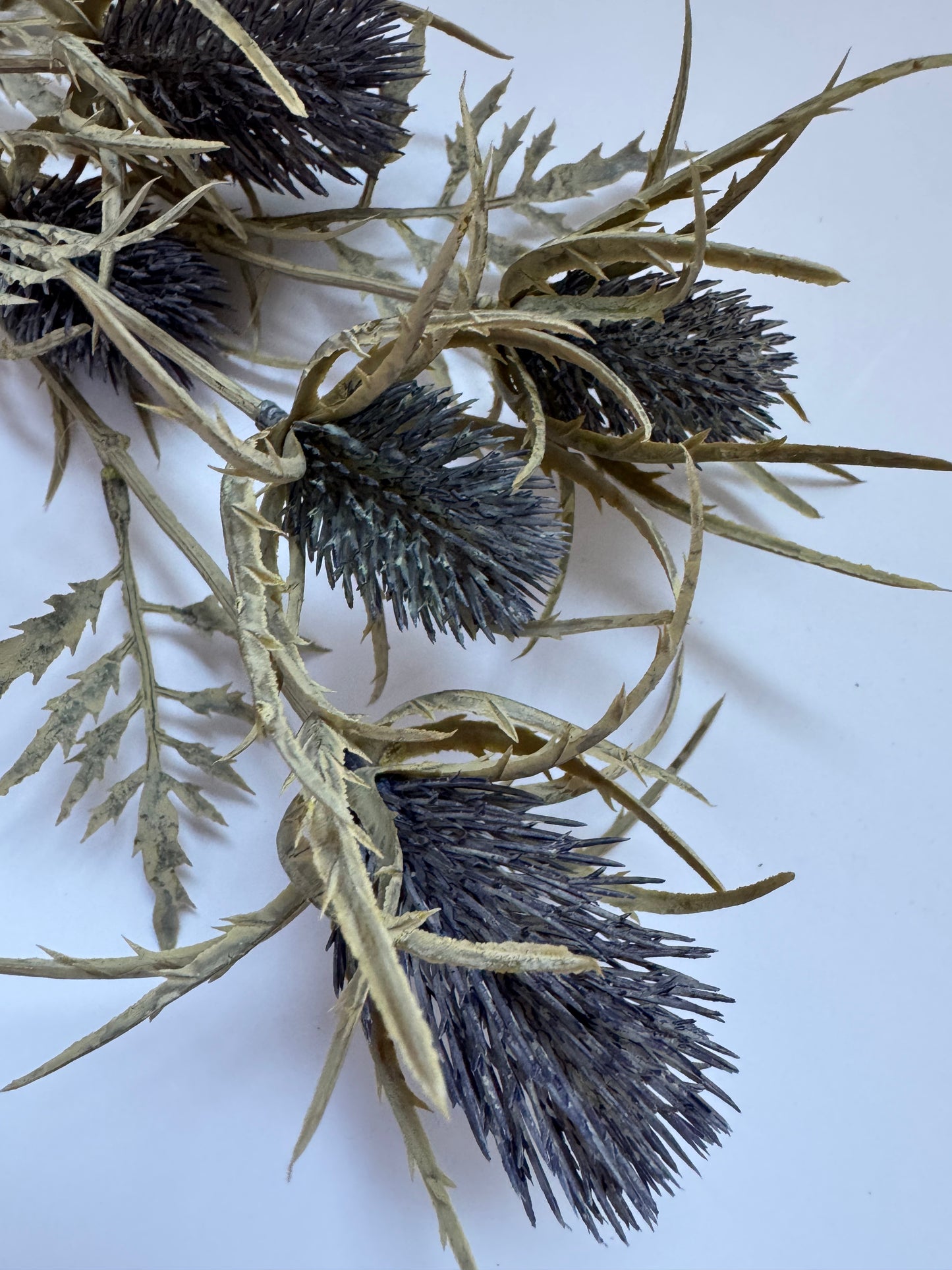 Künstlicher Distelzweig Blau - dekorative Kunstblume