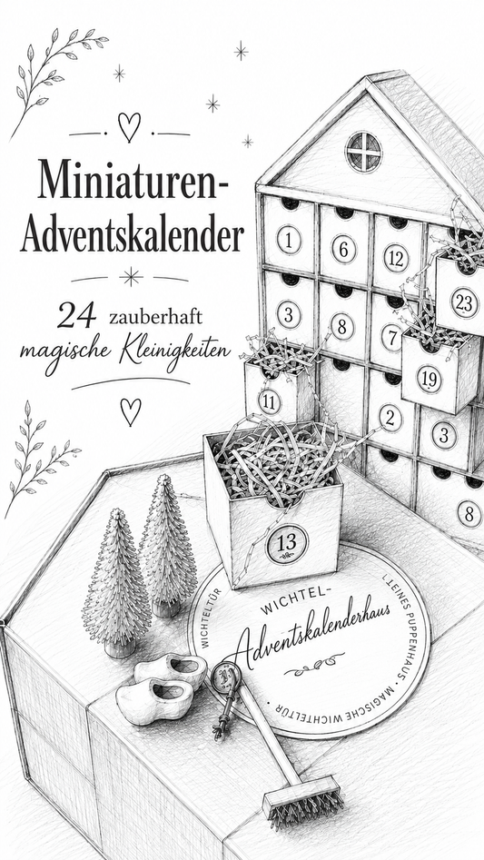 Wichtel-Adventskalender Haus - 24 Miniaturen