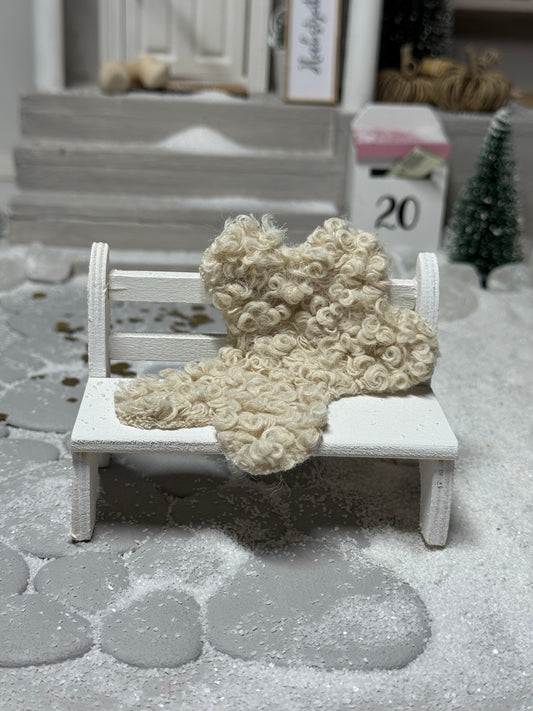 Kunstfell gelockt Miniatur
