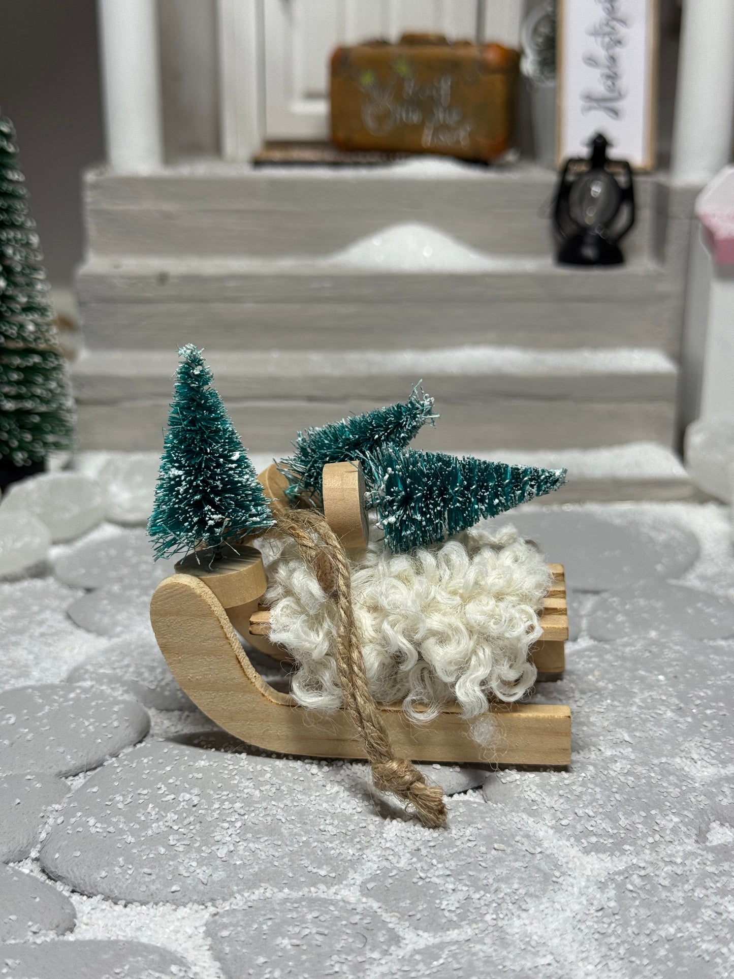 Mini Tanne mit Schnee 3 er Set