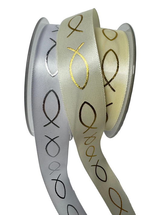 Schleifenband Fische zur Konfirmation