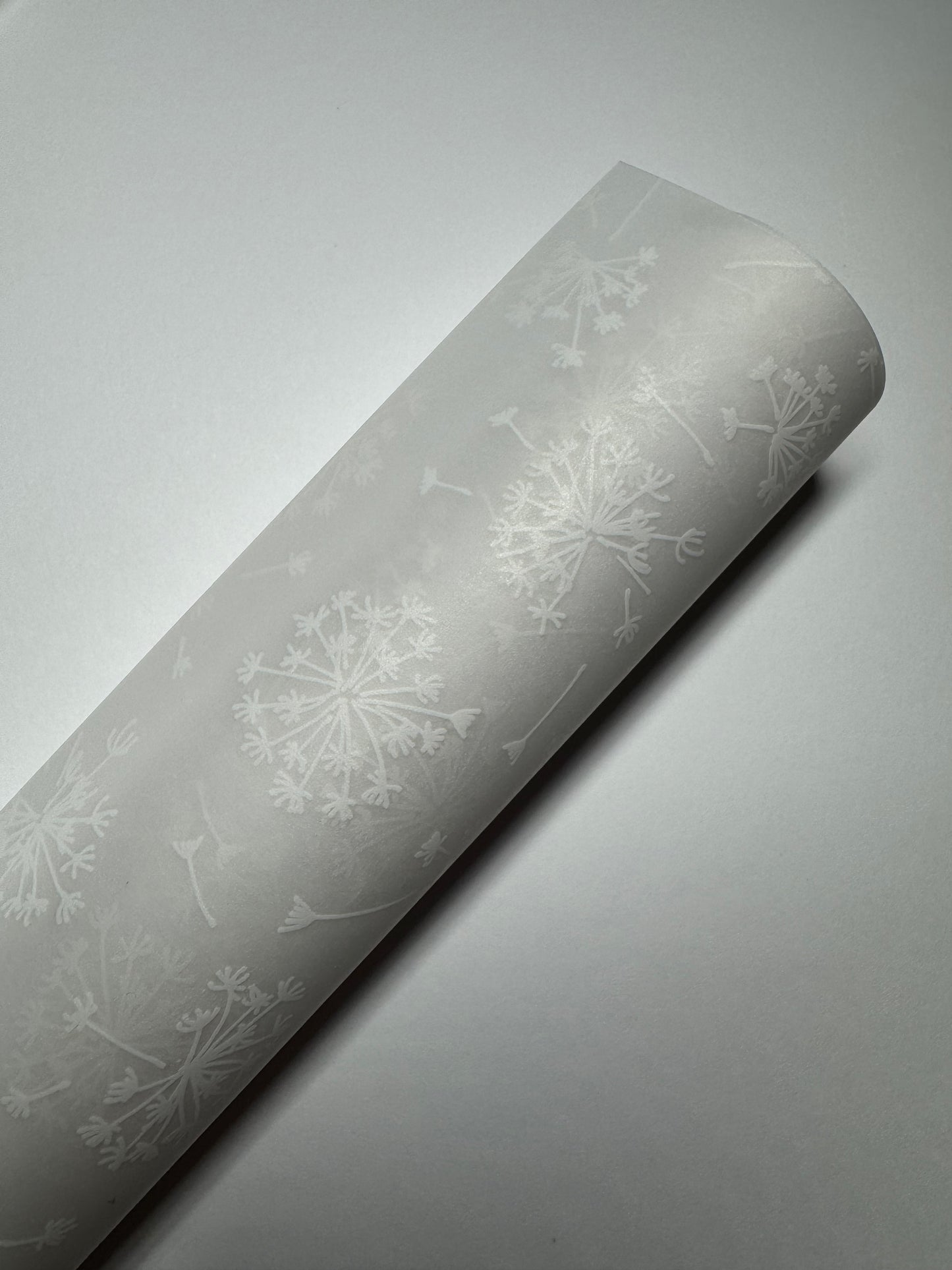 Transparentpapier auf Rolle verschiedene Muster weiß