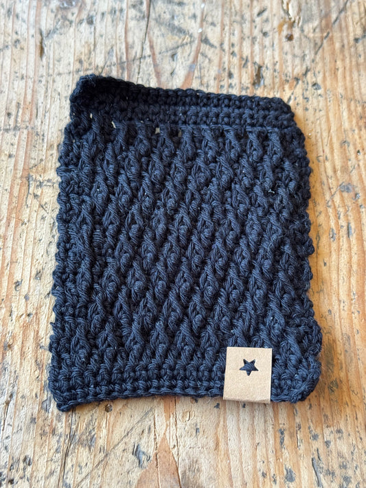 Miniatur Teppich SCHWARZ aus Baumwolle mit Sternchenlabel EXCLUSIV