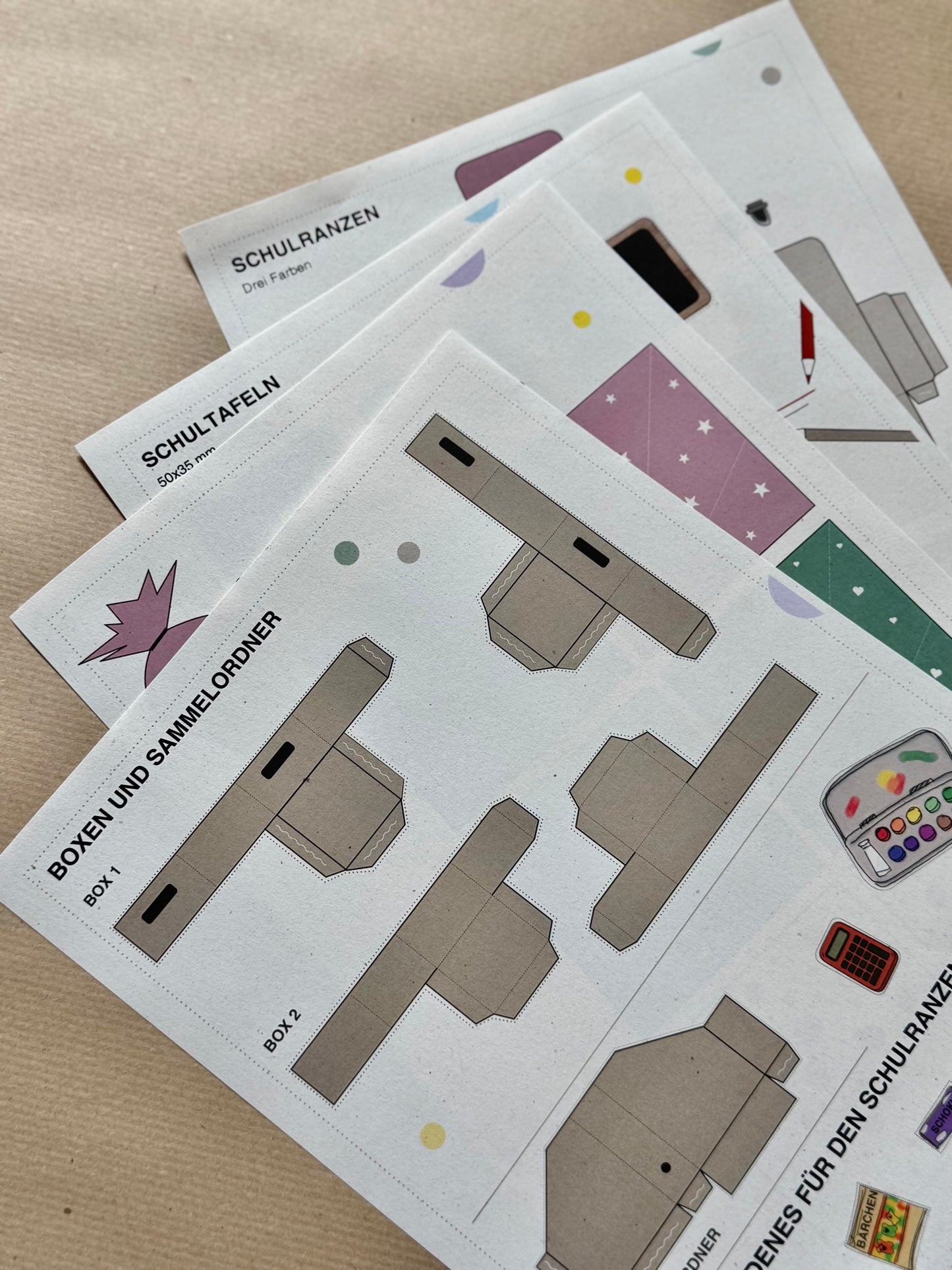 Downloadvorlage Wichtelutensilien zur Einschulung
