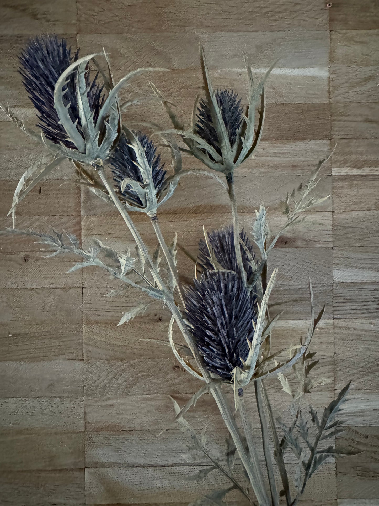 Künstlicher Distelzweig Blau - dekorative Kunstblume