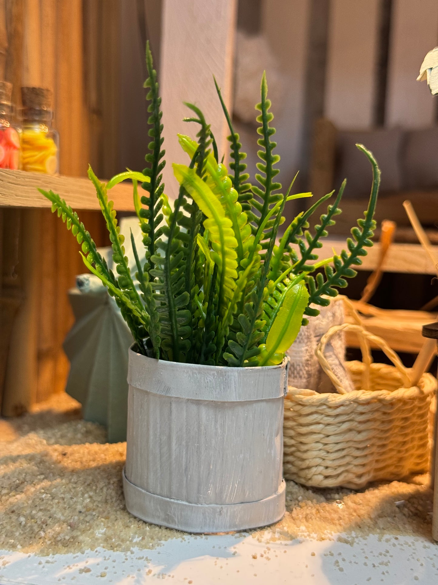 Mini Farn - Bastelzubehör & Deko für Wichteltür, Puppenhaus und Geldgeschenke