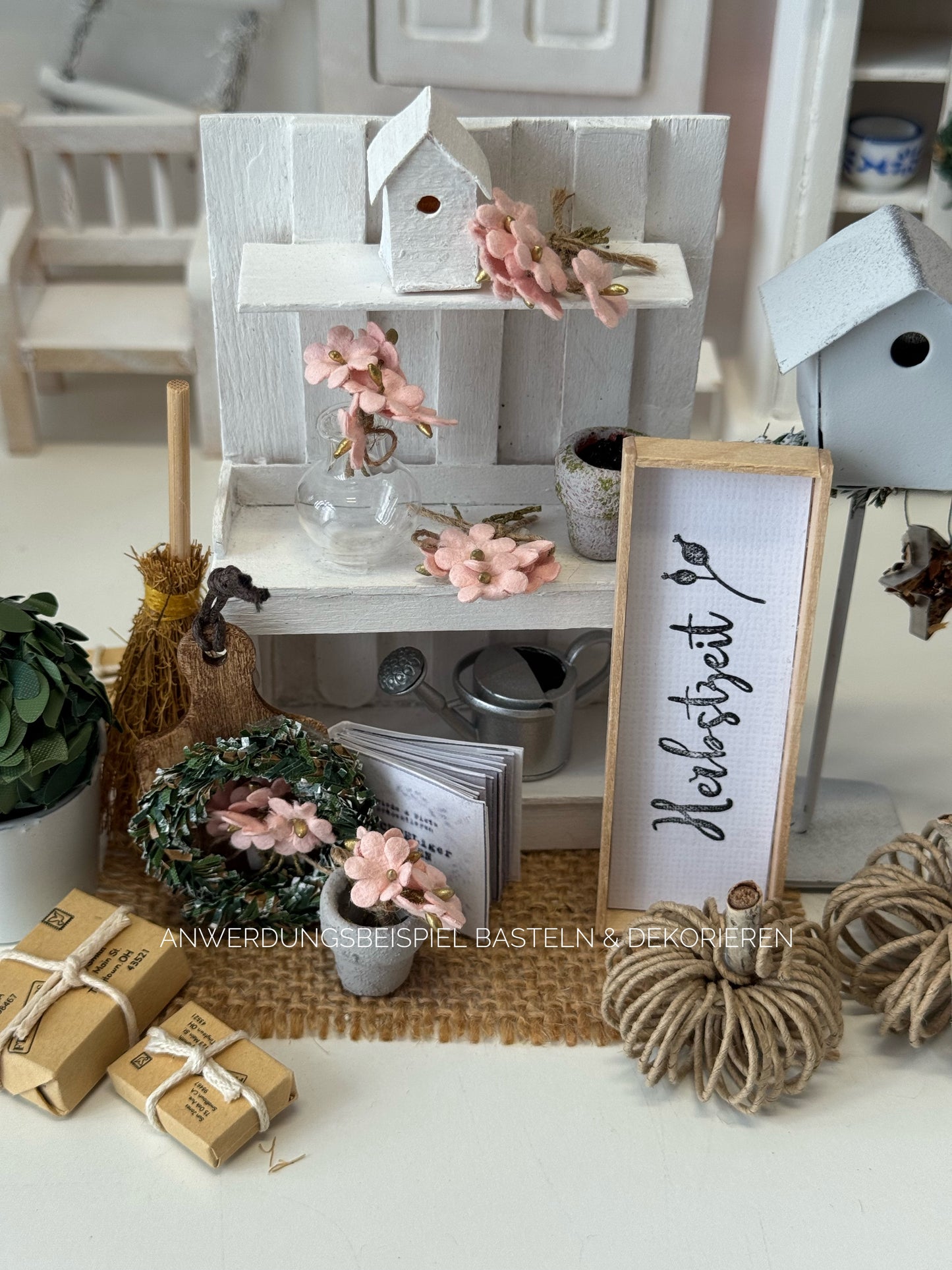 Glasvase Miniatur für Wichteltür und Puppenhaus