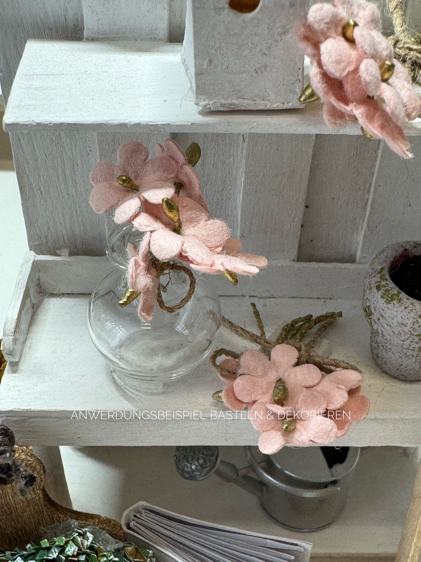 Glasvase Miniatur für Wichteltür und Puppenhaus