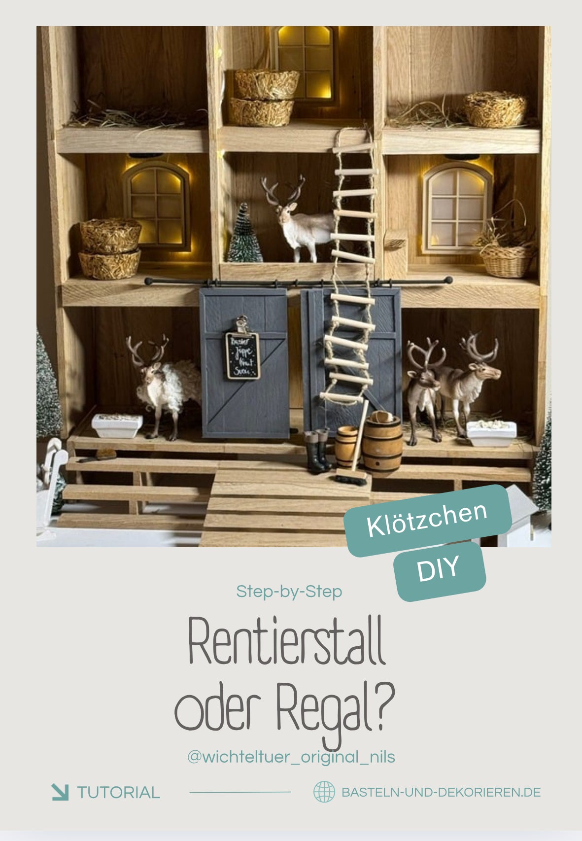 Downloadvorlage Anleitung 9-Fächer-Stall für Schleichtiere