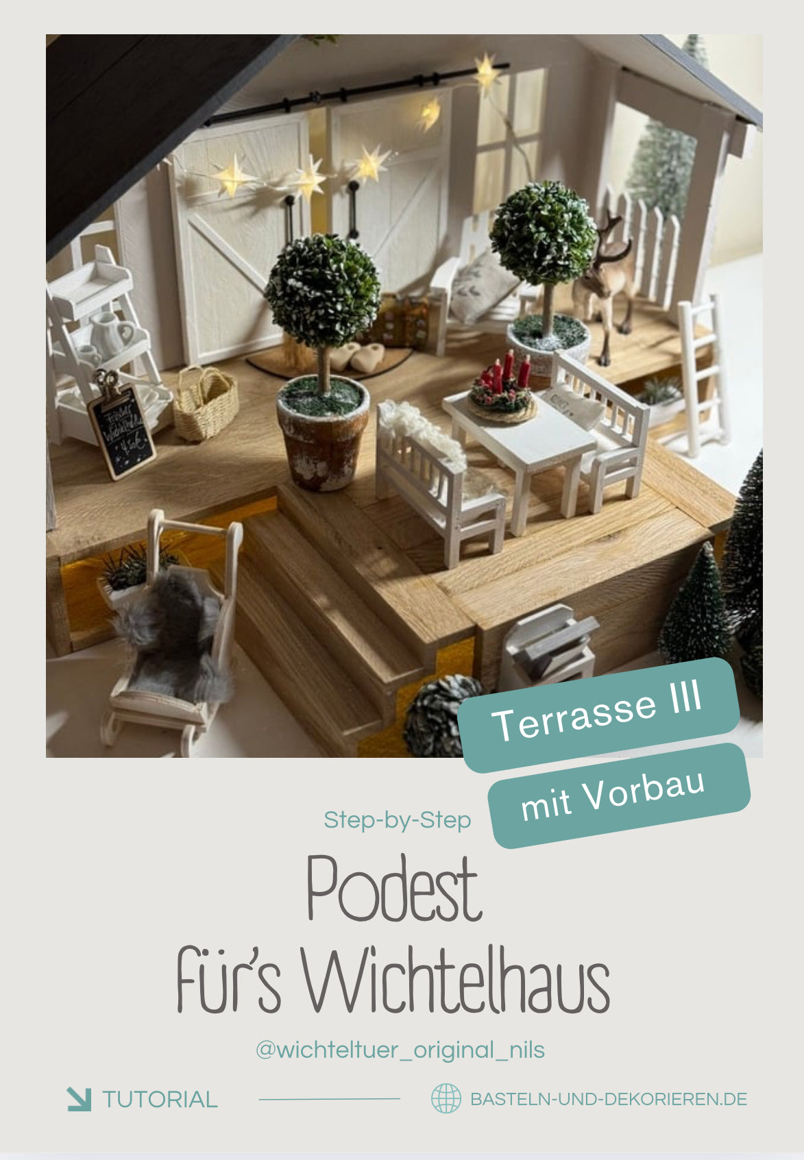 Downloadvorlage Anleitung Terrasse Wichtelhaus mit VORBAU