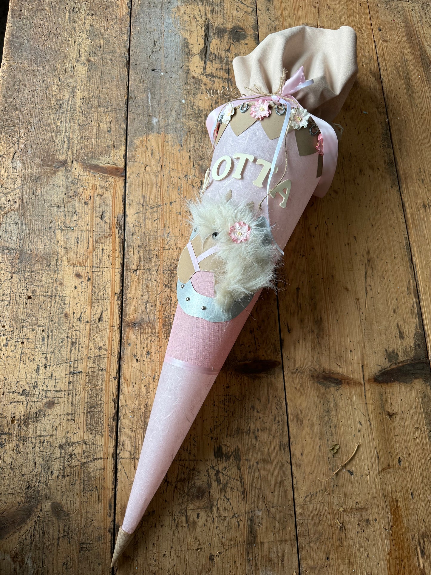 Pony -Schultüte DIY Bastelset - aus Schultüte wird Nachtlicht