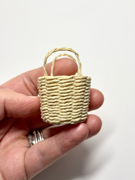 Korbtasche rund Miniatur