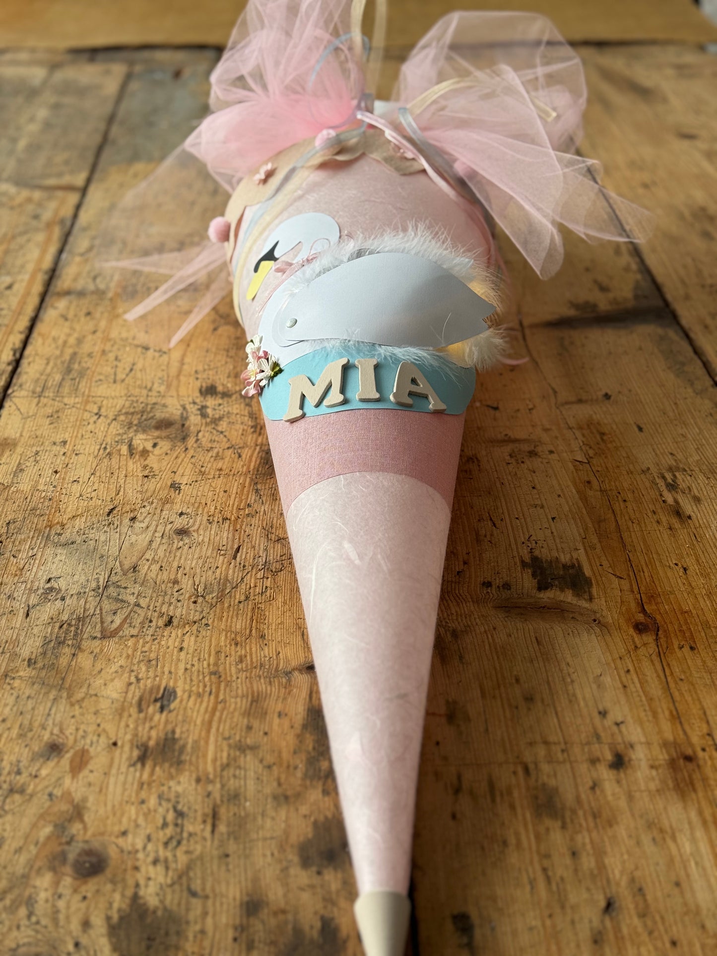 Schwanen-Schultüte DIY Bastelset - Schwan mit zwei Küken - beweglich