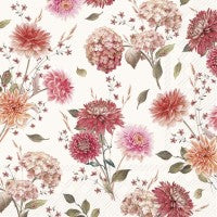 Papierservietten „Herbstzauber“ – Autumn Bouquet All Over Cream | 33 × 33 cm
