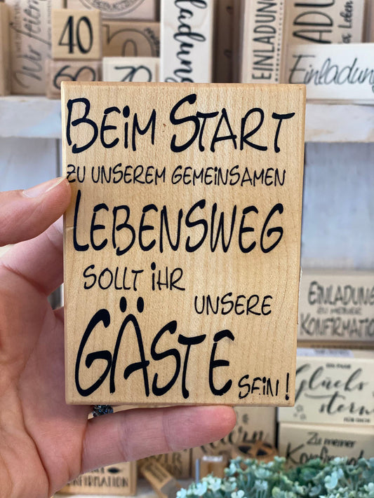 Stempel Beim Start zu unserem gemeinsamen Lebensweg...