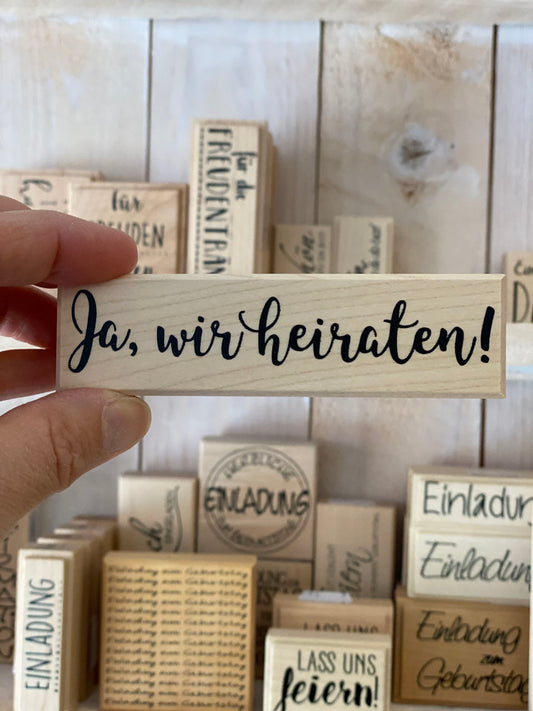 Stempel Ja, wir heiraten!