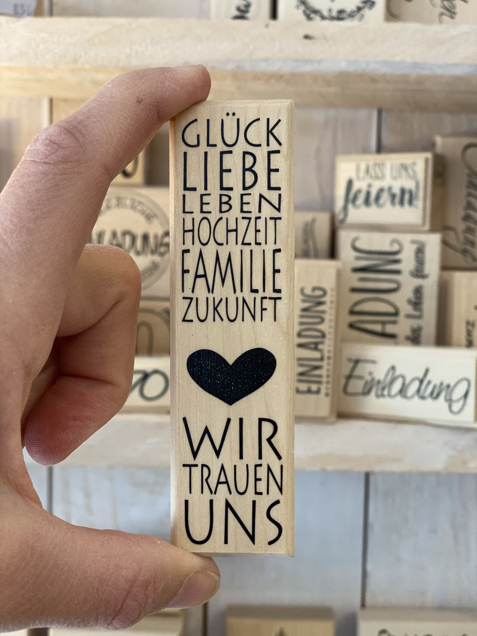 Stempel Wir trauen uns - Glück, Liebe...