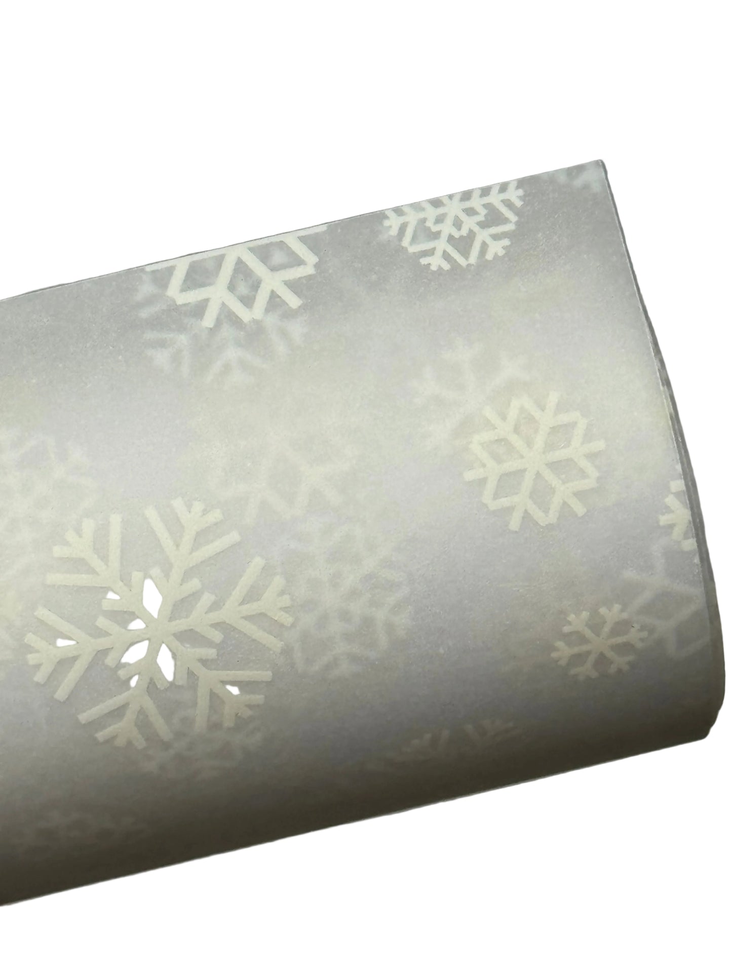 Transparentpapier weiß mit Schneeflocken