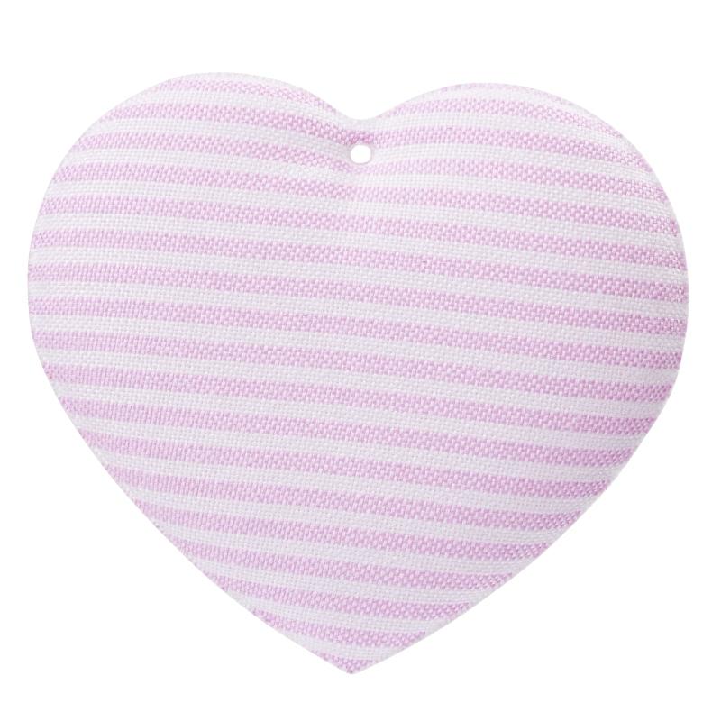 Stoffherz zum Aufhängen – Rosa-Weiß & Hellblau-Weiß gestreift | Deko für Baby, Mobile & Geschenke (Kopie)
