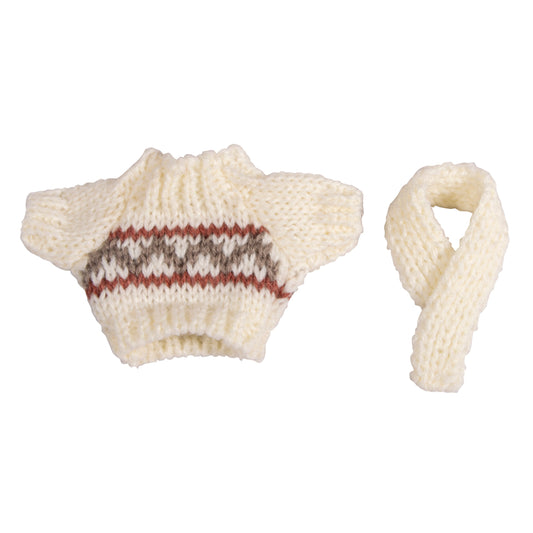 Mini Strickpullover mit Schal für Wichtel