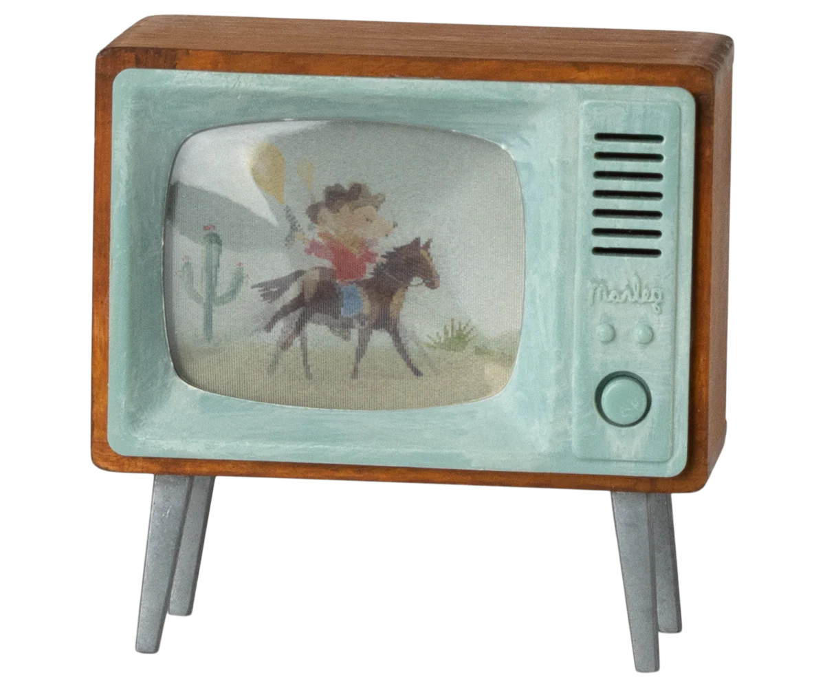 Maileg Fernseher für Maus im Vintage-Stil als Zubehör für das Mäusehaus