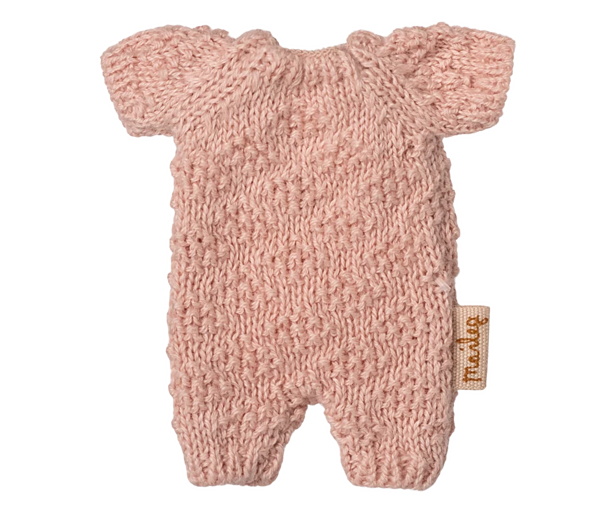 Maileg Strickanzug Mikro in Rosa für Hase und Maus