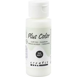 Plus Color Acrylfarbe Silk Matt 60 ml Offwhite